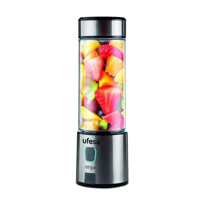 Blender portabil Ufesa BS2400 Onyx, 5100mAh, 400 ml, încărcare USB, inox