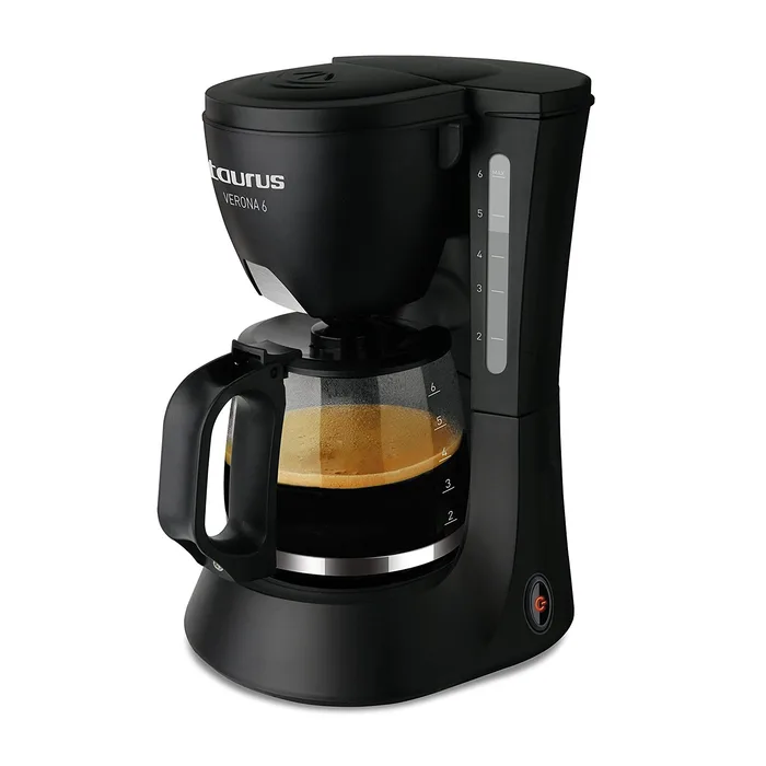 Cafetiera Taurus Verona 6, 600W, 6 cești, plită, anti picurare, oprire automată