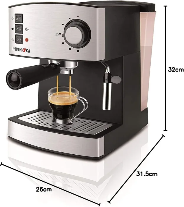 Espressor cafea Minimoka CM 1821, 850W, 15 bar, INOX – imaginea 3