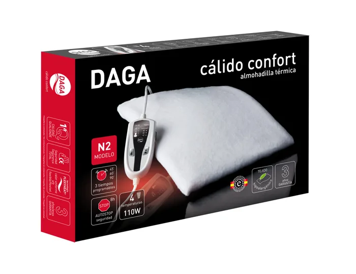 Pernă electrică Daga N2 – 316 Textil Class Doble, 4 temperaturi, timer – imaginea 3
