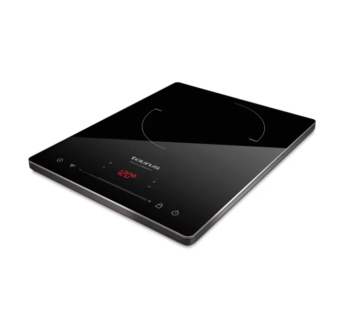 Plită cu inducție Taurus Darkfire. 2000W, 8 trepte de putere, temperatură reglabilă de la 60° la 240°