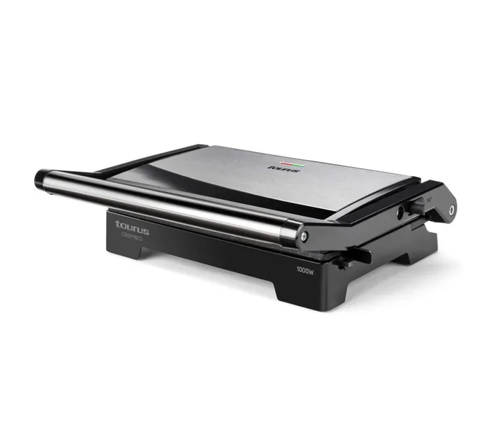 Sandwich grill Taurus CRISPY&CO (GR1000X). 1000 W, plăci grill, deschidere 180°