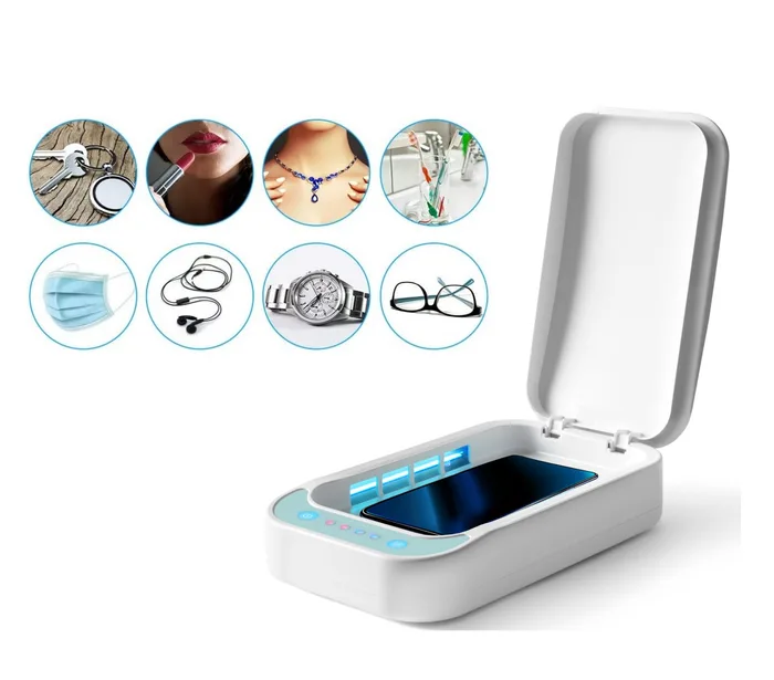 Sterilizator universal cu UVC Taurus Everyday Purity, 5V, funcție aroma, lampi UVC, port USB, program 10 min, telefon, masca, ochelari, bijuterii, ceasuri și accesorii, portabil – imaginea 3