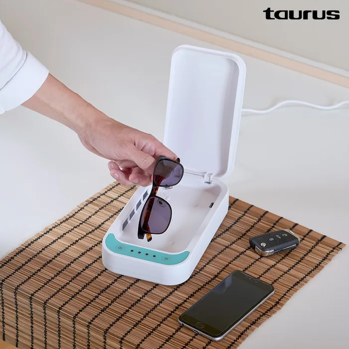 Sterilizator universal cu UVC Taurus Everyday Purity, 5V, funcție aroma, lampi UVC, port USB, program 10 min, telefon, masca, ochelari, bijuterii, ceasuri și accesorii, portabil – imaginea 4