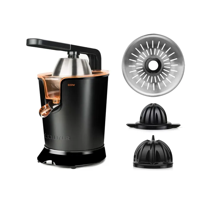 Storcător de citrice Taurus Easy Press 600, 600W, 2 conuri, 2 site, Negru