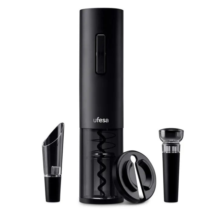 Tirbuson electric Ufesa EASY OPEN, reîncărcabil, lumina LED, accesorii, cablu USB